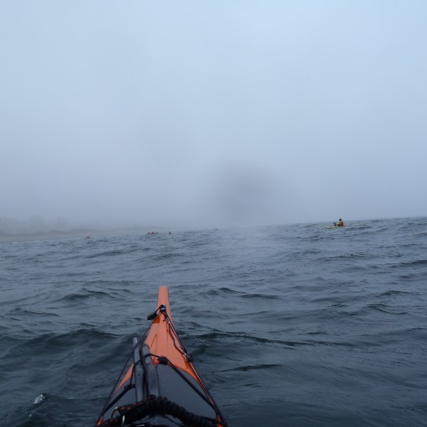 Few moments before the rescue, paddle to the camp